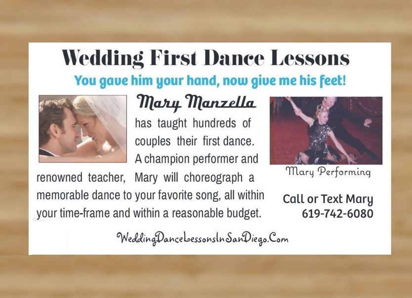 Wedding Dance Lessons Business Card